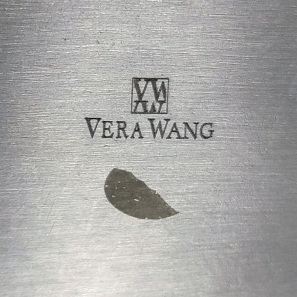 Vintage VERA WANG WEDGEOOD Metal SERVING BOWL Platter Large SILVER PLATED - Picture 7 of 7